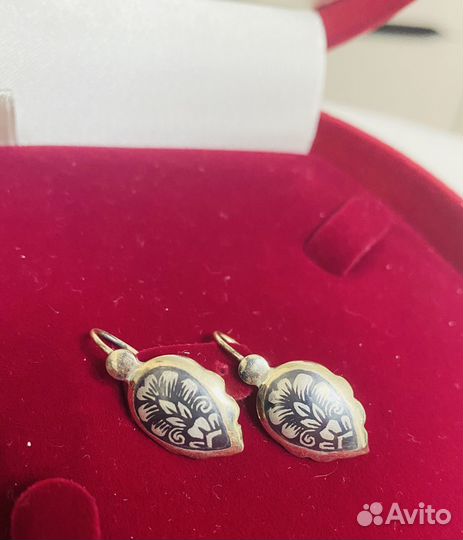 Серебряные серьги СССР