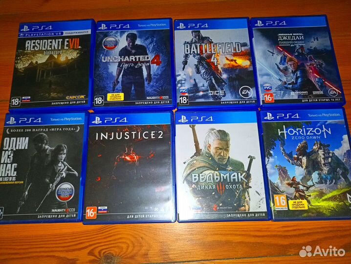 Игры для Sony PlayStation 4 PS4 / 8 шт