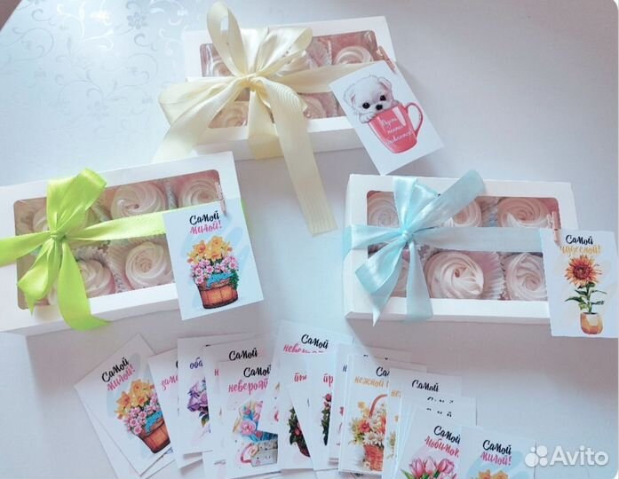 Нежный домашний зефир в коробочках