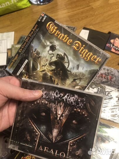 CD и DVD диски с рок-музыкой, коллекция 53 штуки