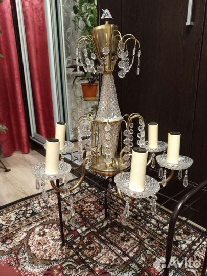 Хрустальная люстра СССР рабочач