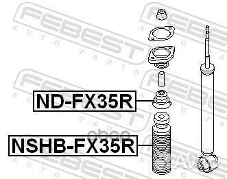 Пыльник амортизатора заднего nissan FX45/35 S50