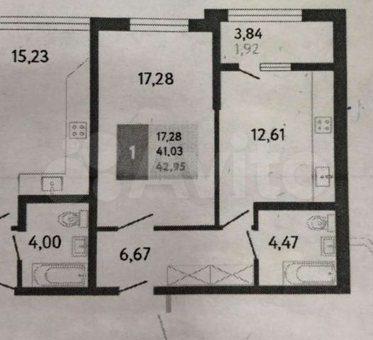 1-к. квартира, 43 м², 14/24 эт.