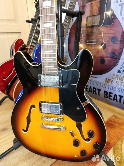 Электрогитара Glarry копия Gibson es335