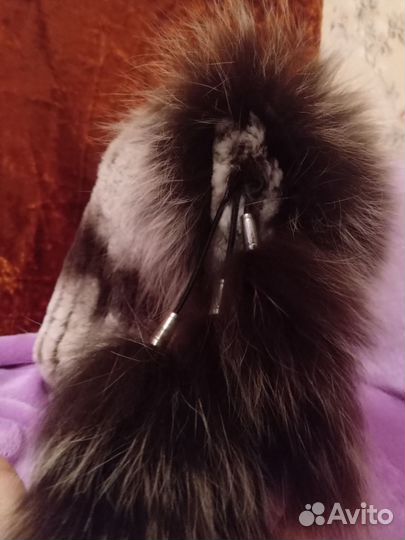 Шапка из кролика утеплённая