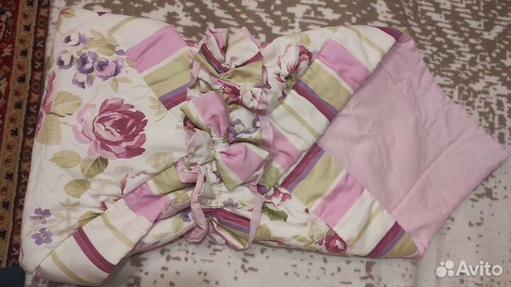 Бортики в кроватку розовые/комплект на выписку