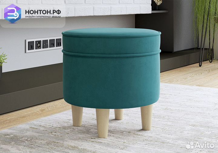 Пуф Лора бирюзовый