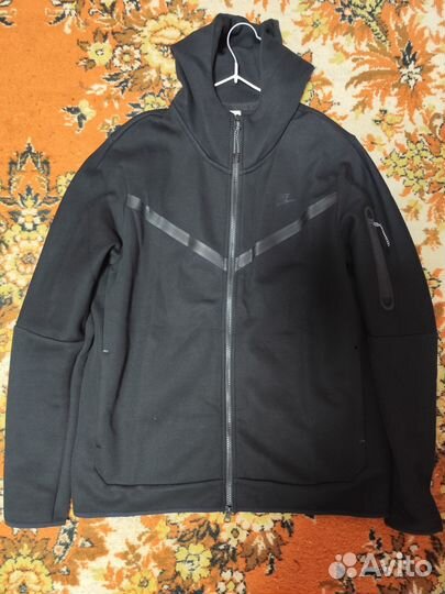Nike teech fleece black zip hoodie