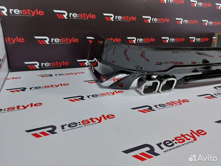 Губа задняя Toyota Land Cruiser Prado 120 Черная