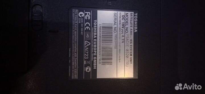 Ноутбук Toshiba a300