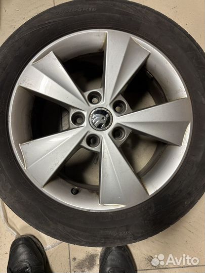 Оригинальные диски r 16 skoda octavia