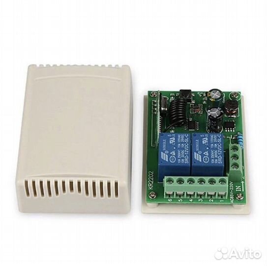 Радиореле 2 канала с пультом 220v 10А 433Мгц