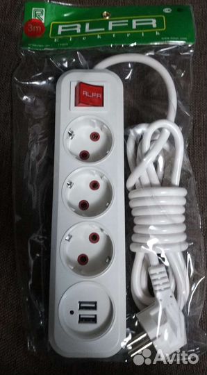 Удлинитель /сетевой фильтр с usb/тройник с usb 5м