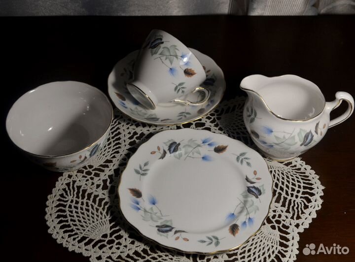 Чайное трио,сахарница,молочник Colclough Англия