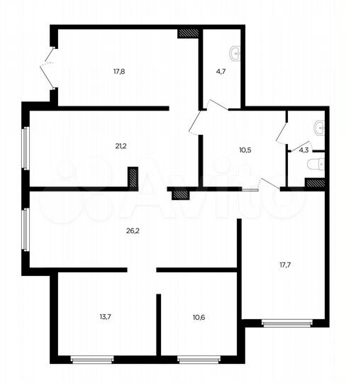 Свободного назначения, 126.7 м²