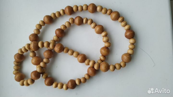 Бусы деревянные винтаж