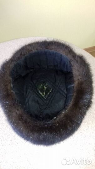 Шапка мужская норковая, б/у