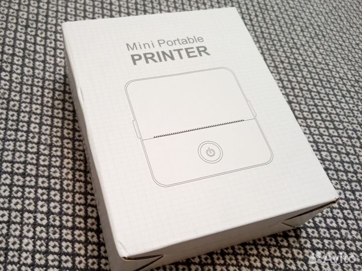 Портативный мини принтер 200DPI, белый