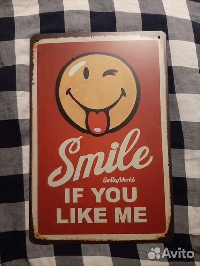 Металлическая табличка постер