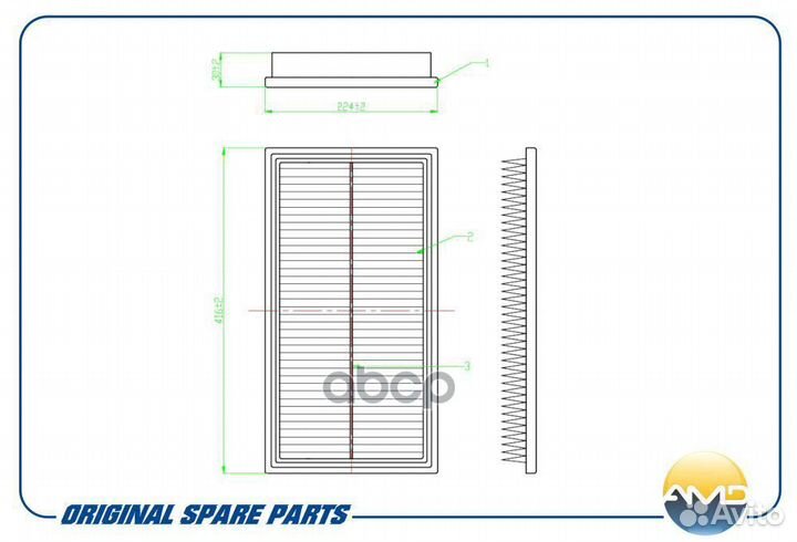 Фильтр воздушный MB V-class(W477) 14- amdfa477 AMD