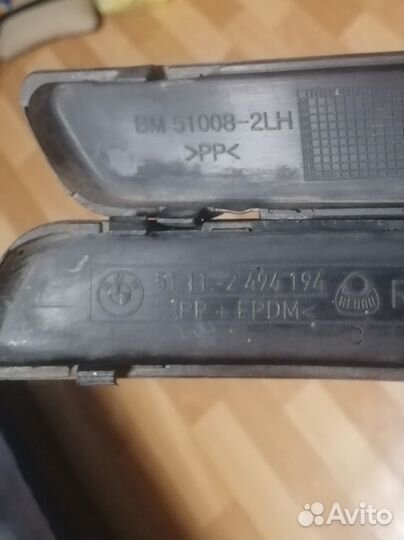 Накладки на передний бампер BMW E39