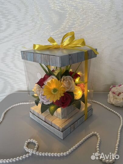 Букет из мыльных роз