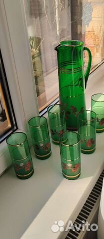 Набор графин и стаканы богемия