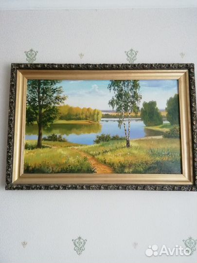 Авторская картина маслом на холсте большая 92/62 с