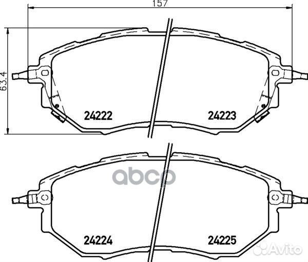 Колодки тормозные дисковые перед NP7008 NIS