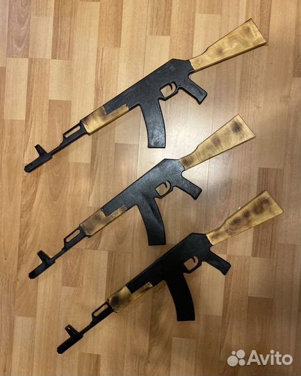 Деревянные автоматы м4 и калашников ак47