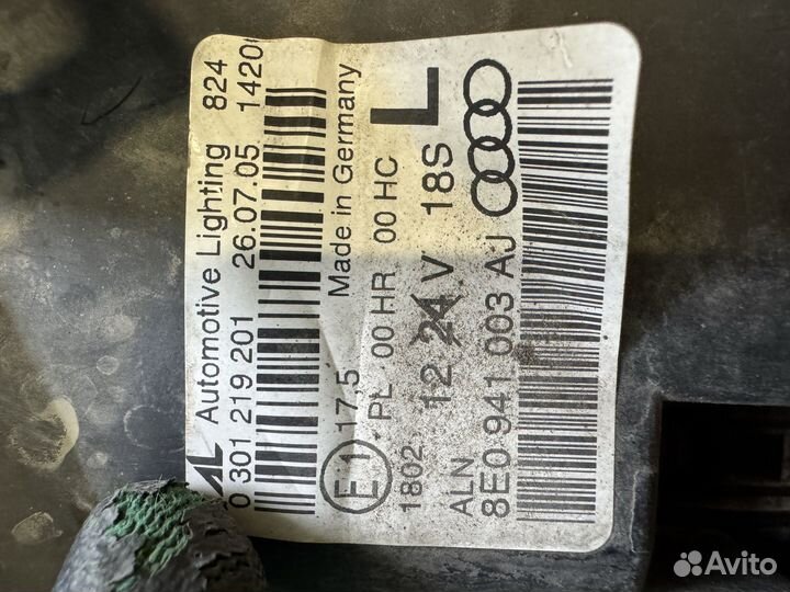 Фара левая Audi A4 B7