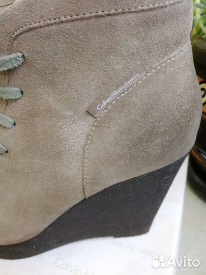 Calvin Klein 37 оригинал ботинки ботильоны натурал