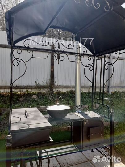 Беседка с мангалом / мангал с крышей