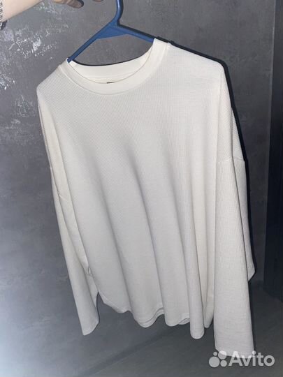 Лонгслив белый оверсайз