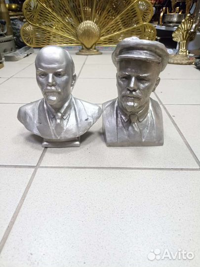 Бюст В.И Ленин.21 см.Силумин