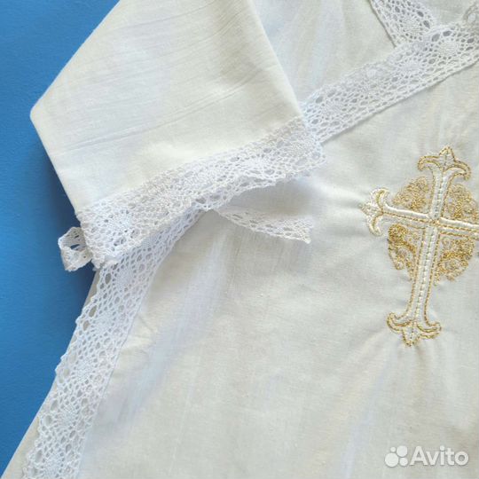 Крестильная рубашка новая 80 -86 см