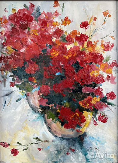 Картина маслом цветы