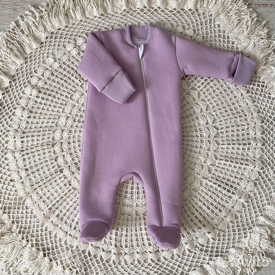 Комбинезон из футера с начесом 74 и 80