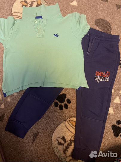 Детские брюки и поло для мальчика 98-104 пакетом