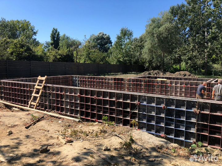 Мелкощитовая опалубка для фундаментов