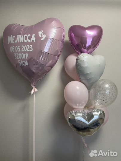 Воздушные шары на выписку, гелиевые шары, доставка