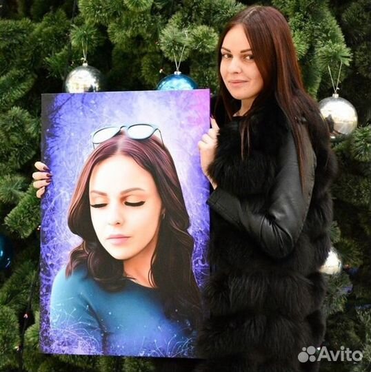 Портрет на холсте по фото в Криводановке