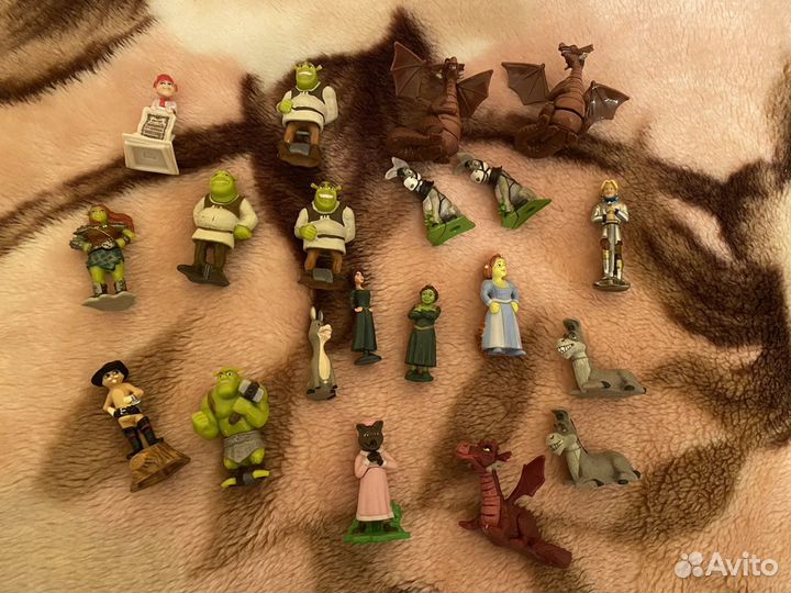 Игрушки из киндер сюрприз шрэк разные года