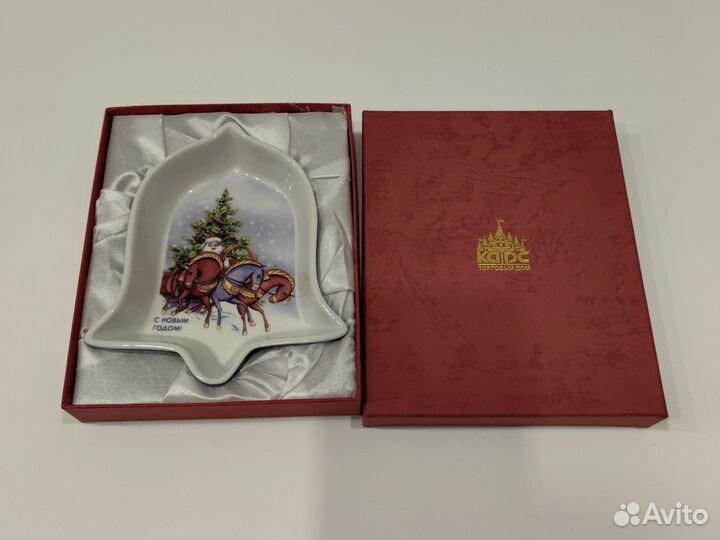 Тарелка Блюдо Сувенир новогодний Новая