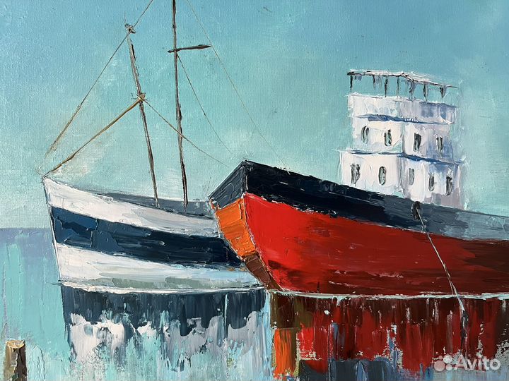 Картина мамлом 30*40 Причал