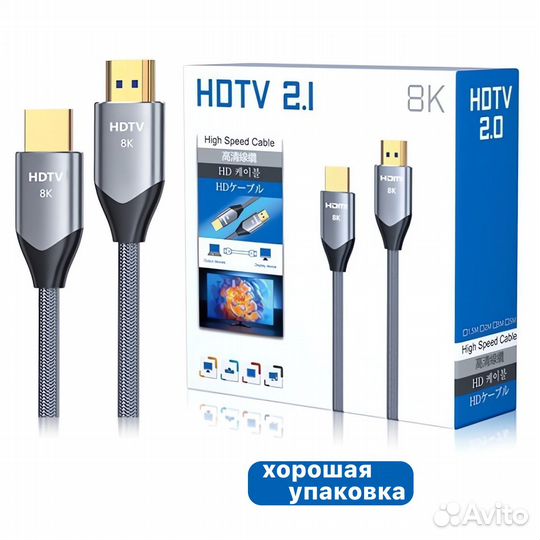 Hdmi кабель 2.0/2.1 4k 8k для PS5