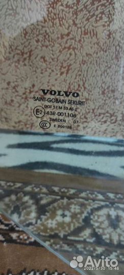 Стекло переднее правое volvo XC70