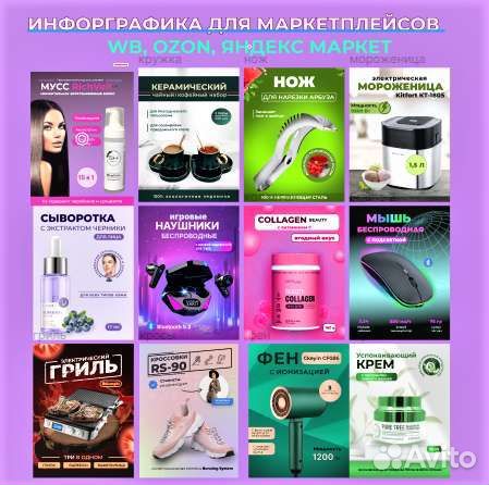 Инфографика для маркетплейсов вайлдберриз озон