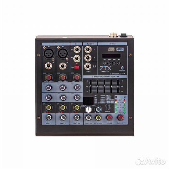 ZTX audio Compact 2.1Fx микшерный пульт 2mono, 1st