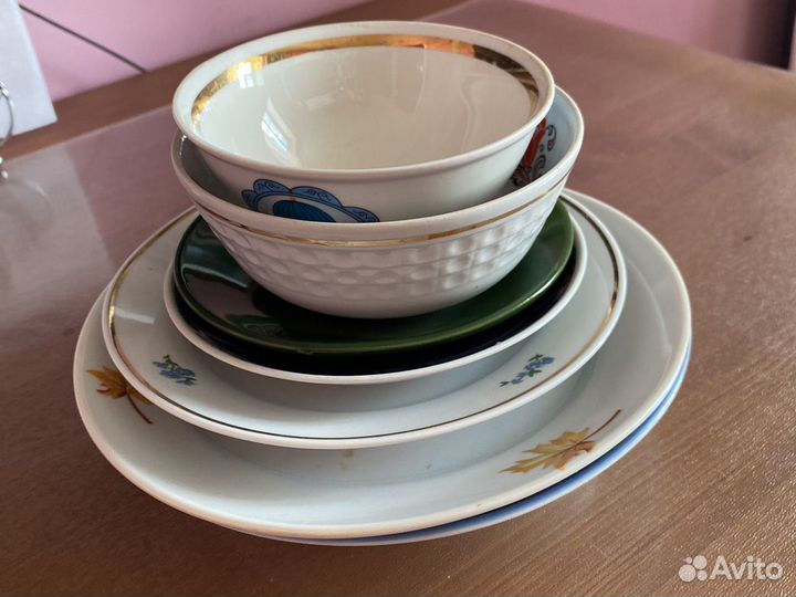 Тарелки дулево посуда СССР